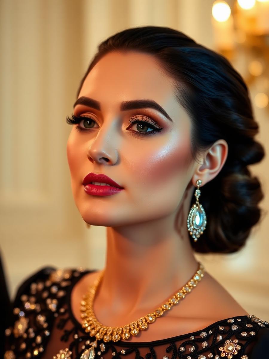 Reception makeup look